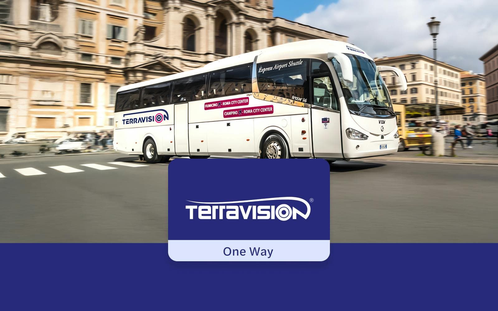 Bus Transfers: Fiumicino Airport to/from Rome Termini Station by Terravision